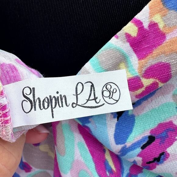 Blush Floral Long Sleeve Dress Women’s Size Large L Transitional Spring Beachy - Picture 6 of 11